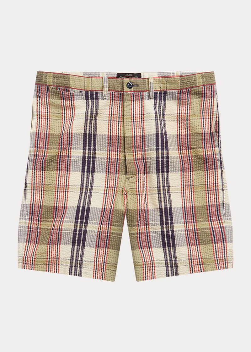 Shorts RRL Hombre Officer Seersucker Madras Chile Multicolor PXMTN-1592